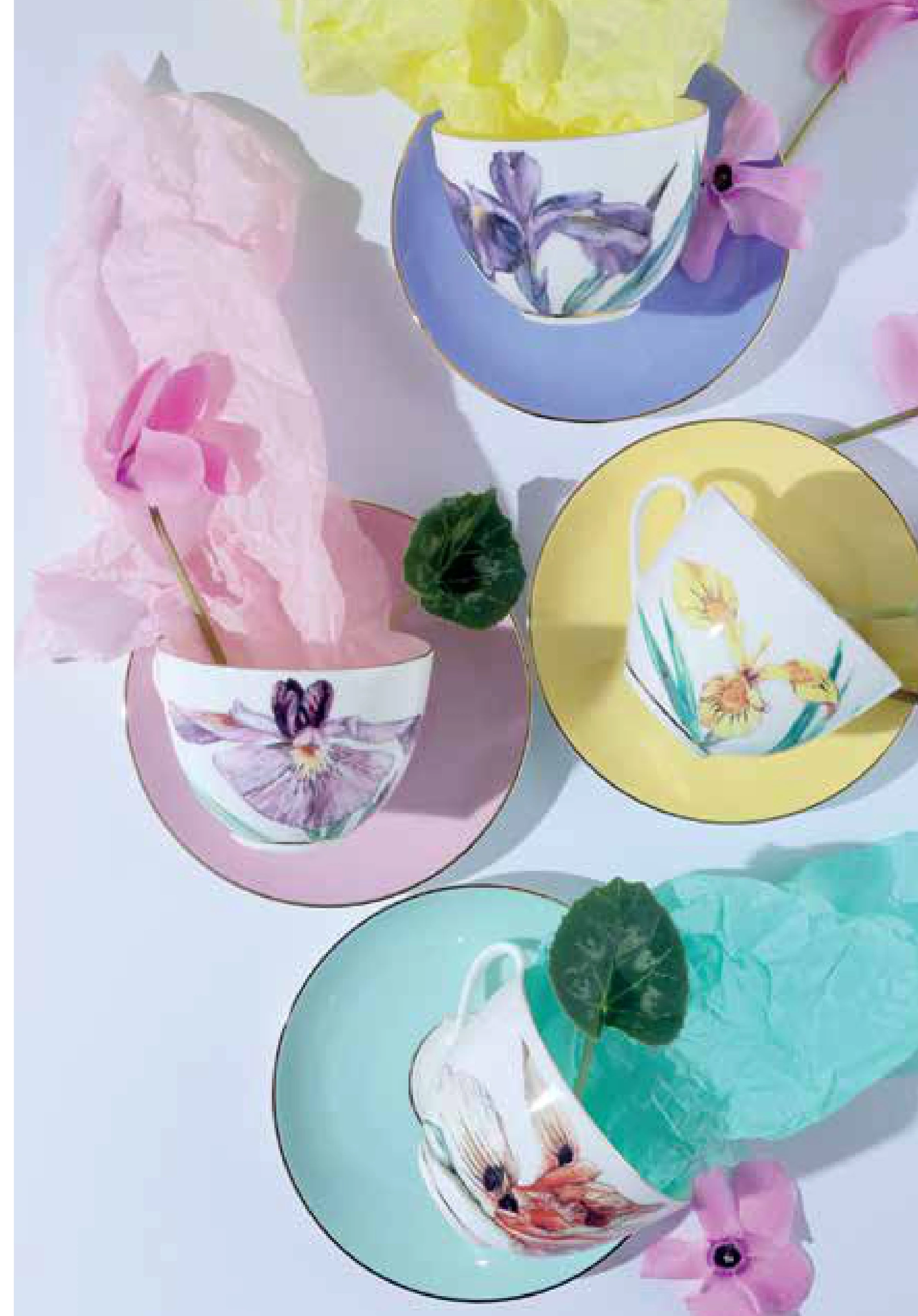 Porcelain arranged for celebration